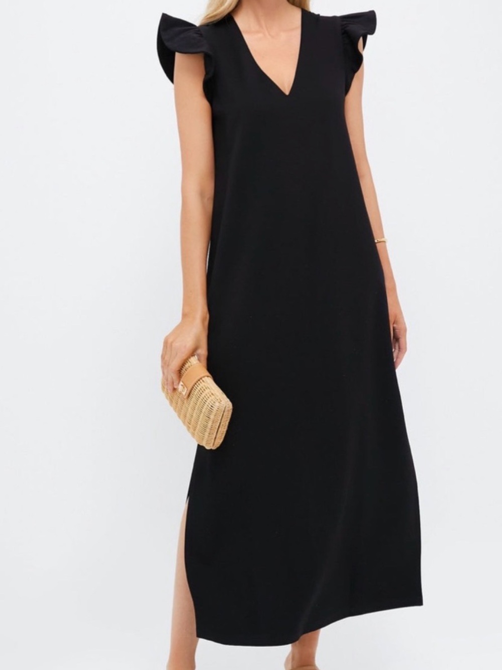 Tuckernuck Pomander Place Miko Black Flutter Sleeve NWT XL